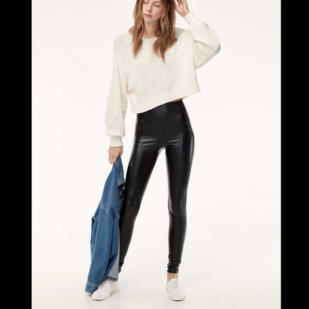 Aritzia Wilfred Free Daria Faux Leather Legging Pant